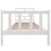 Estructura De Cama Madera Maciza De Pino Blanco 90x190 Cm Vidaxl