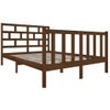 Estructura De Cama Doble Madera Maciza Marrón Miel 120x190 Cm Vidaxl