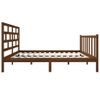 Estructura De Cama Doble Madera Maciza Marrón Miel 120x190 Cm Vidaxl