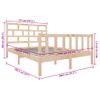 Estructura De Cama Madera Maciza De Pino 135x190 Cm Vidaxl