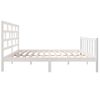 Estructura De Cama Madera Maciza De Pino Blanco 135x190 Cm Vidaxl