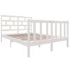 Estructura De Cama De Madera Maciza De Pino Blanco 140x190 Cm Vidaxl