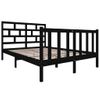 Estructura De Cama De Madera Maciza De Pino Negro 140x190 Cm Vidaxl