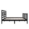 Estructura De Cama De Madera Maciza De Pino Negro 140x190 Cm Vidaxl