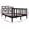 Estructura De Cama De Madera Maciza De Pino Negro 140x190 Cm Vidaxl