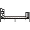 Estructura De Cama Madera Maciza De Pino Negro 90x200 Cm Vidaxl