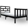 Estructura De Cama Madera Maciza De Pino Negro 100x200 Cm Vidaxl