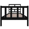 Estructura De Cama Madera Maciza De Pino Negro 100x200 Cm Vidaxl