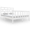 Estructura De Cama Madera Maciza De Pino Blanco 120x200 Cm Vidaxl