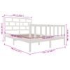 Estructura De Cama Madera Maciza De Pino Blanco 120x200 Cm Vidaxl