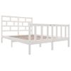 Estructura De Cama De Madera Maciza De Pino Blanco 140x200 Cm Vidaxl