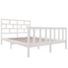 Estructura De Cama De Madera Maciza De Pino Blanco 160x200 Cm Vidaxl