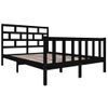 Estructura De Cama De Madera Maciza De Pino Negro 160x200 Cm Vidaxl