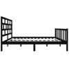 Estructura De Cama De Madera Maciza De Pino Negro 160x200 Cm Vidaxl