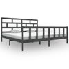 Estructura De Cama Madera Maciza Gris Super King 180x200 Cm Vidaxl