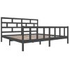 Estructura De Cama Madera Maciza Gris Super King 180x200 Cm Vidaxl