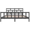 Estructura De Cama Madera Maciza Gris Super King 180x200 Cm Vidaxl