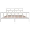 Estructura De Cama Madera Maciza De Pino Blanco 200x200 Cm Vidaxl