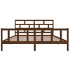 Estructura De Cama Madera Maciza De Pino Marrón Miel 200x200 Cm Vidaxl