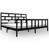 Estructura De Cama De Madera Maciza De Pino Negro 200x200 Cm Vidaxl