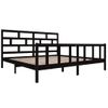 Estructura De Cama De Madera Maciza De Pino Negro 200x200 Cm Vidaxl