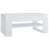 Mesa De Centro Madera Contrachapada Blanco 102x55x42 Cm Vidaxl