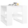 Mesa De Centro Madera Contrachapada Blanco 55,5x55x45 Cm Vidaxl