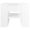 Mesa De Centro Madera Contrachapada Blanco Brillo 55,5x55x45 Cm Vidaxl