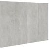 Cabecero De Cama Madera Contrachapada Gris 120x1,5x80 Cm Vidaxl