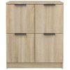 Aparador De Madera Contrachapada Color Roble Sonoma 60x30x70 Cm Vidaxl