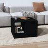 Mesa De Centro Madera Contrachapada Negro 50x50x36 Cm Vidaxl