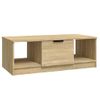 Mesa De Centro Madera Contrachapada Roble Sonoma 102x50x36 Cm Vidaxl