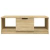 Mesa De Centro Madera Contrachapada Roble Sonoma 102x50x36 Cm Vidaxl