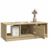 Mesa De Centro Madera Contrachapada Roble Sonoma 102x50x36 Cm Vidaxl