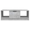 Mesa De Centro Madera Contrachapada Gris Hormigón 102x50x36 Cm Vidaxl