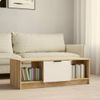 Mesa De Centro Madera Contrachapada Blanco Y Roble 102x50x36 Cm Vidaxl