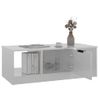 Mesa De Centro Madera Contrachapada Brillo Blanco 102x50x36 Cm Vidaxl