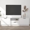 Mueble Para Tv Madera Contrachapada Blanco 140x35x40 Cm Vidaxl