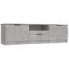 Mueble De Tv Madera Contrachapada Gris Hormigón 140x35x40 Cm Vidaxl