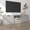 Mueble De Tv Madera Contrachapada Gris Hormigón 140x35x40 Cm Vidaxl