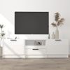 Mueble De Tv Madera Contrachapada Blanco Brillante 140x35x40 Cm Vidaxl