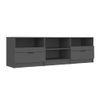 Mueble Para Tv Madera Contrachapada Negro 150x33,5x45 Cm Vidaxl