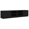 Mueble Para Tv 2 Pzas Madera Contrachapada Negro 80x35x36,5 Cm Vidaxl