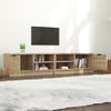 Mueble Para Tv 2 Pzas Madera Contrachapada Roble 80x35x36,5 Cm Vidaxl