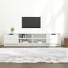 Mueble Tv 2 Pzs Madera Contrachapada Blanco Brillo 80x35x36,5cm Vidaxl