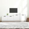 Mueble Para Tv Madera Contrachapada Blanco 158,5x36x45 Cm Vidaxl