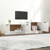 Mueble Para Tv Madera Contrachapada Blanco 158,5x36x45 Cm Vidaxl