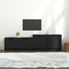 Mueble De Tv Madera Contrachapada Negro 158,5x36x45 Cm Vidaxl