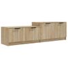 Mueble De Tv Madera Contrachapada Roble Sonoma 158,5x36x45 Cm Vidaxl