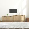 Mueble De Tv Madera Contrachapada Roble Sonoma 158,5x36x45 Cm Vidaxl